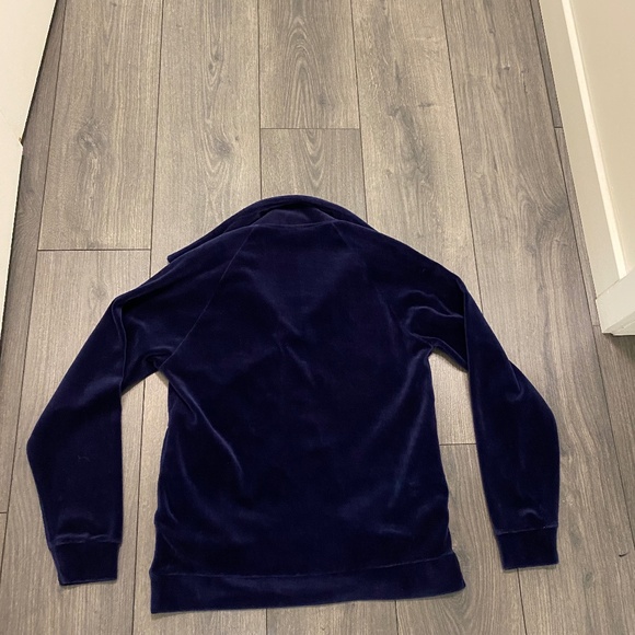 Slazenger Vintage Blue Velour Zip Up Jacket Size M - Picture 7 of 7